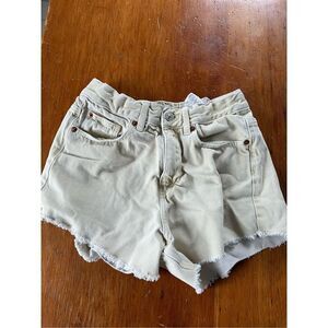 Zara light yellow jean cutoff shorts girls 11/12